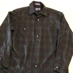Sir Pendleton Long Sleeve Button Down Wool Authentic Black Watch Tartan Men’s M